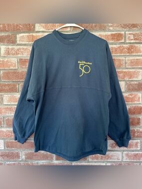 Walt Disney World Spirit Jersey 50th Anniversary Small Mickey Mouse Blue Gold